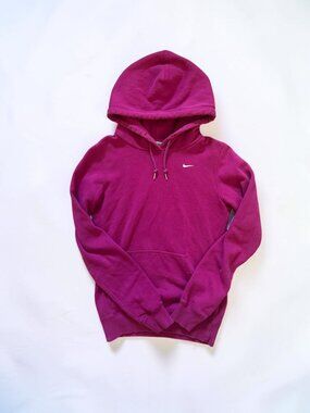Nike Pink Fleece Pullover Hoodie Sweatshirt XS